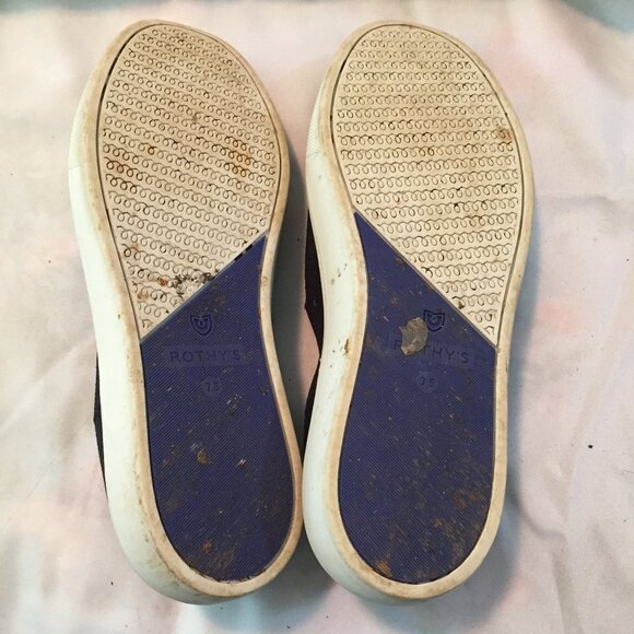 Rothy's Womens Size 7.5 Black Slip on Comfort Shoe Washable - Picture 10 of 12